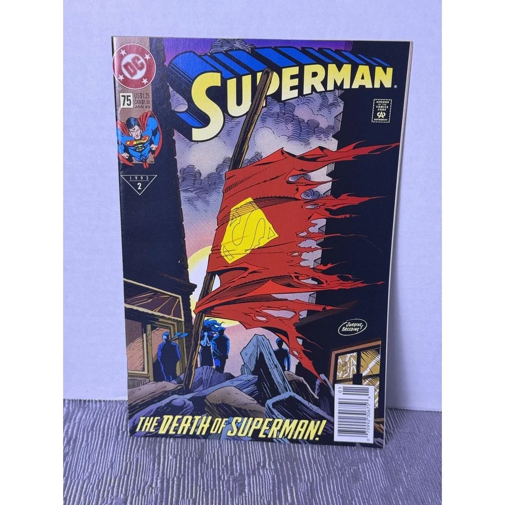Vintage 1993 DC Superman #75 Comic Book Death Of Superman Doomsday Key Issue